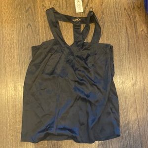 Vintage La Rok black silk top size M